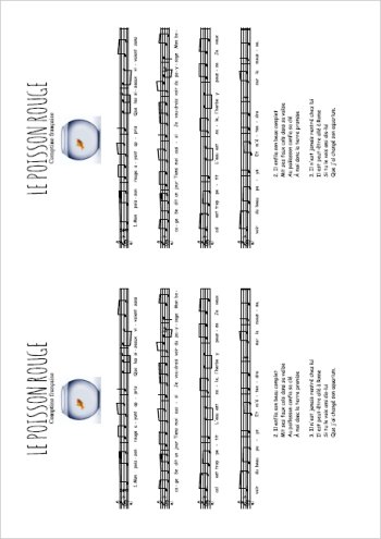 Le poisson rouge Partition gratuite